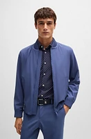 Slim-fit shirt printed performance-stretch material