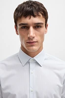 Regular-fit shirt structured performance material