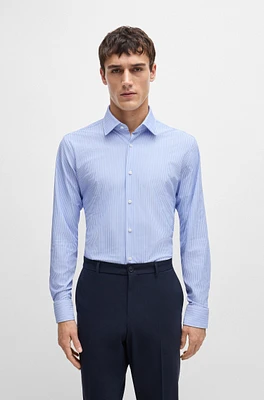 Regular-fit shirt striped performance material