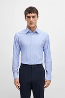 Regular-fit shirt striped performance material