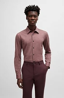 Slim-fit shirt melange performance-stretch twill