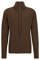 Relaxed-fit V-neck sweater a wool and silk blend