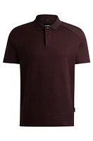 Mercerized-cotton polo shirt with ripstop structure