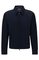 Slim-fit zip-up jacket stretch wool