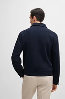 Slim-fit zip-up jacket stretch wool