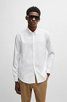 Slim-fit shirt Oxford cotton with logo