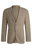 Slim-fit jacket a patterned wool blend