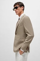 Slim-fit jacket a patterned wool blend