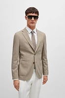 Slim-fit jacket a patterned wool blend