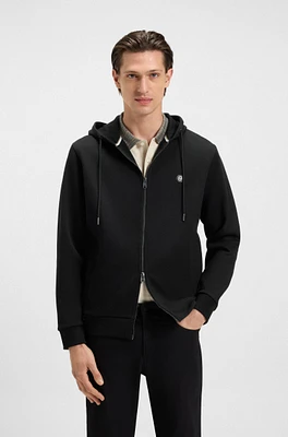 Zip-up hoodie with Double B monogram