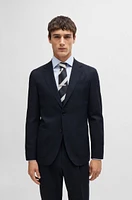 Slim-fit suit a checked wool blend