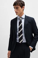 Slim-fit suit a checked wool blend