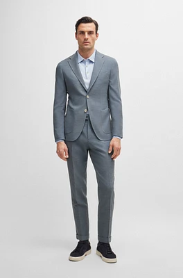 Slim-fit suit a micro-patterned wool blend