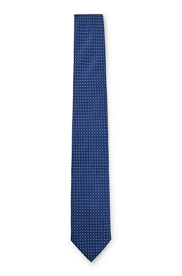 Silk-blend tie with jacquard dot pattern