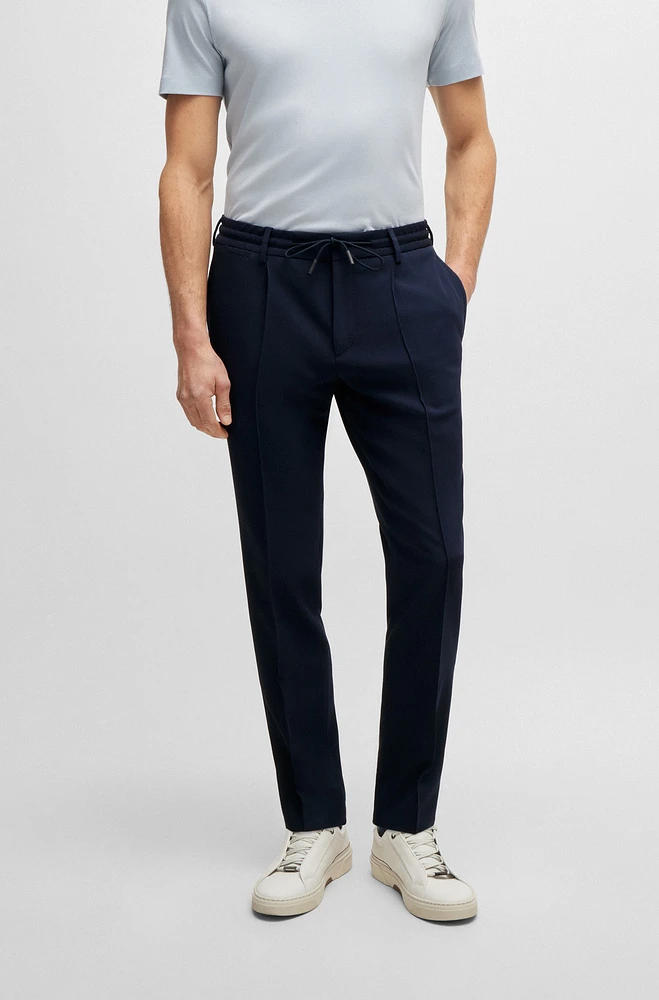 Slim-fit trousers stretch wool