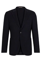 Slim-fit jacket a striped wool blend