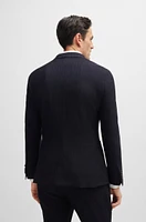 Slim-fit jacket a striped wool blend