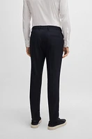 Slim-fit trousers a striped wool blend