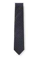 Silk-blend tie with jacquard pattern