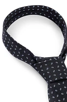 Silk-blend tie with jacquard pattern