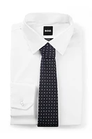 Silk-blend tie with jacquard pattern