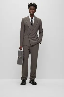 Relaxed-fit three-piece suit virgin wool