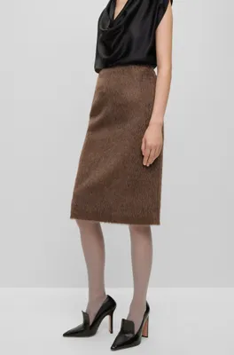 Alpaca and wool pencil skirt