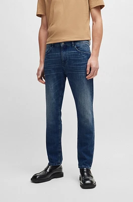 Slim-fit jeans blue mechanical-stretch denim