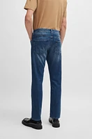 Slim-fit jeans blue mechanical-stretch denim