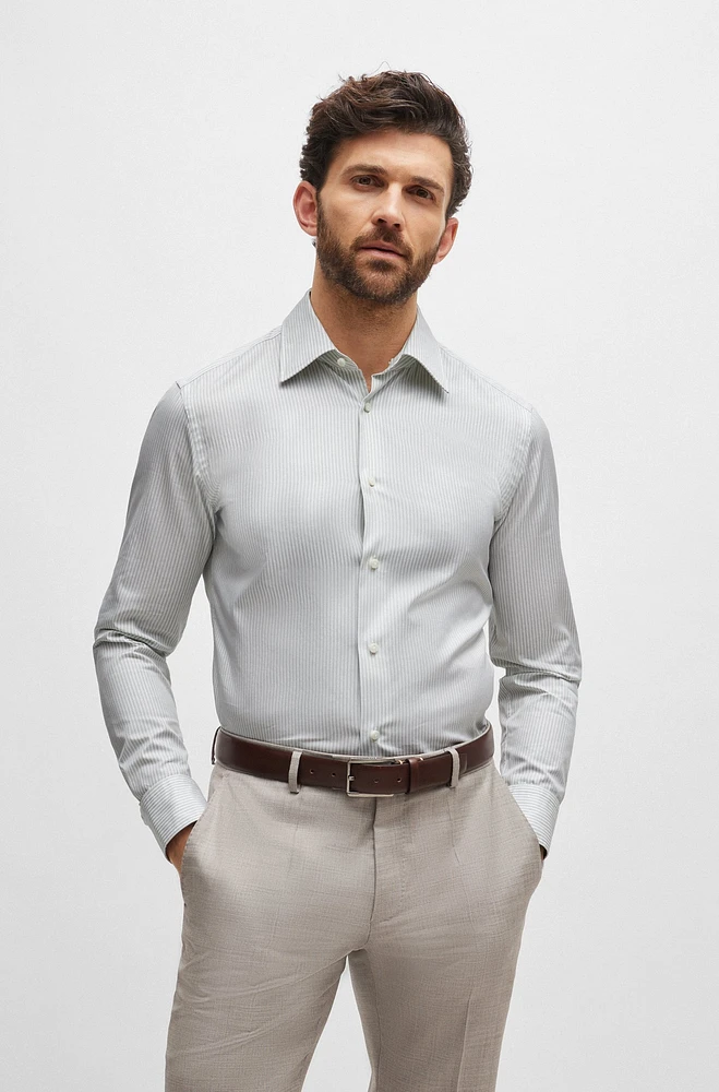 Slim-fit shirt striped cotton