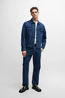 BOSS - Regular-fit jacket Blue rigid denim