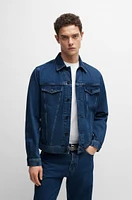 BOSS - Regular-fit jacket Blue rigid denim