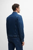 BOSS - Regular-fit jacket Blue rigid denim