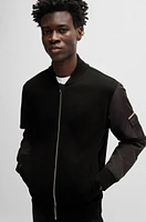 Zip-up sweatshirt with signature-stripe detail