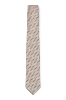 Silk tie with jacquard pattern