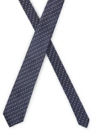 Silk tie with jacquard pattern