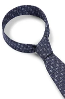 Silk tie with jacquard pattern