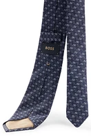 Silk tie with jacquard pattern