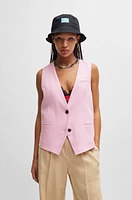 Oversize-fit waistcoat with signature lining