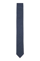 Silk-blend tie with jacquard-woven pattern