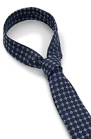 Silk-blend tie with jacquard-woven pattern