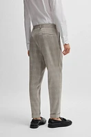 Slim-fit suit water-repellent checked wool