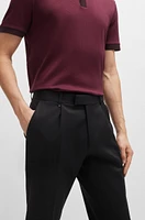 Relaxed-fit trousers stretch fabric with pleat front