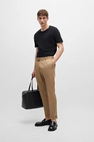 Relaxed-fit trousers stretch fabric with pleat front