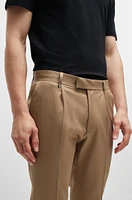 Relaxed-fit trousers stretch fabric with pleat front