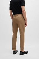 Relaxed-fit trousers stretch fabric with pleat front