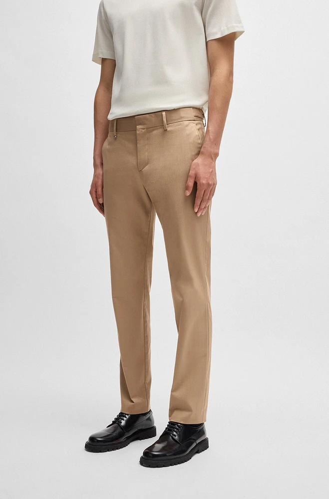 Slim-fit trousers stretch cotton