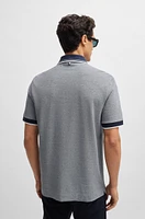 Oxford-cotton-piqué polo shirt with logo detail