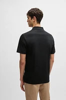 Mercerized-cotton slim-fit polo shirt with zip placket