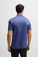 Mercerized-cotton slim-fit polo shirt with zip placket